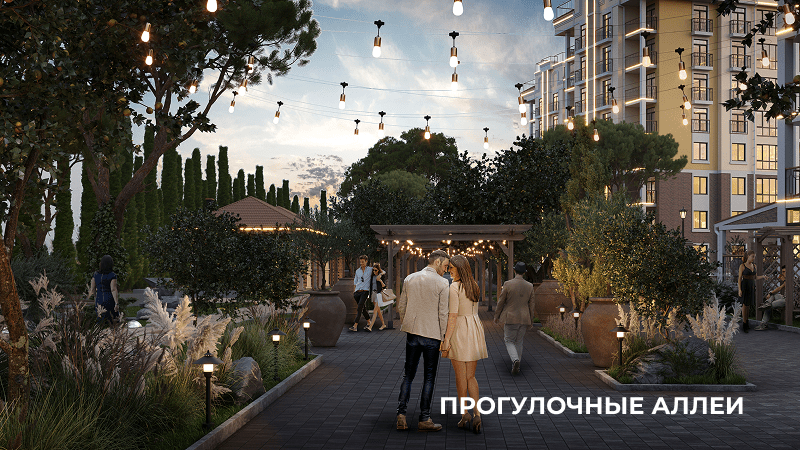 ИТАЛИКА ООО «СЗ «ТРИЕРА» прогулочные аллеи жк италика